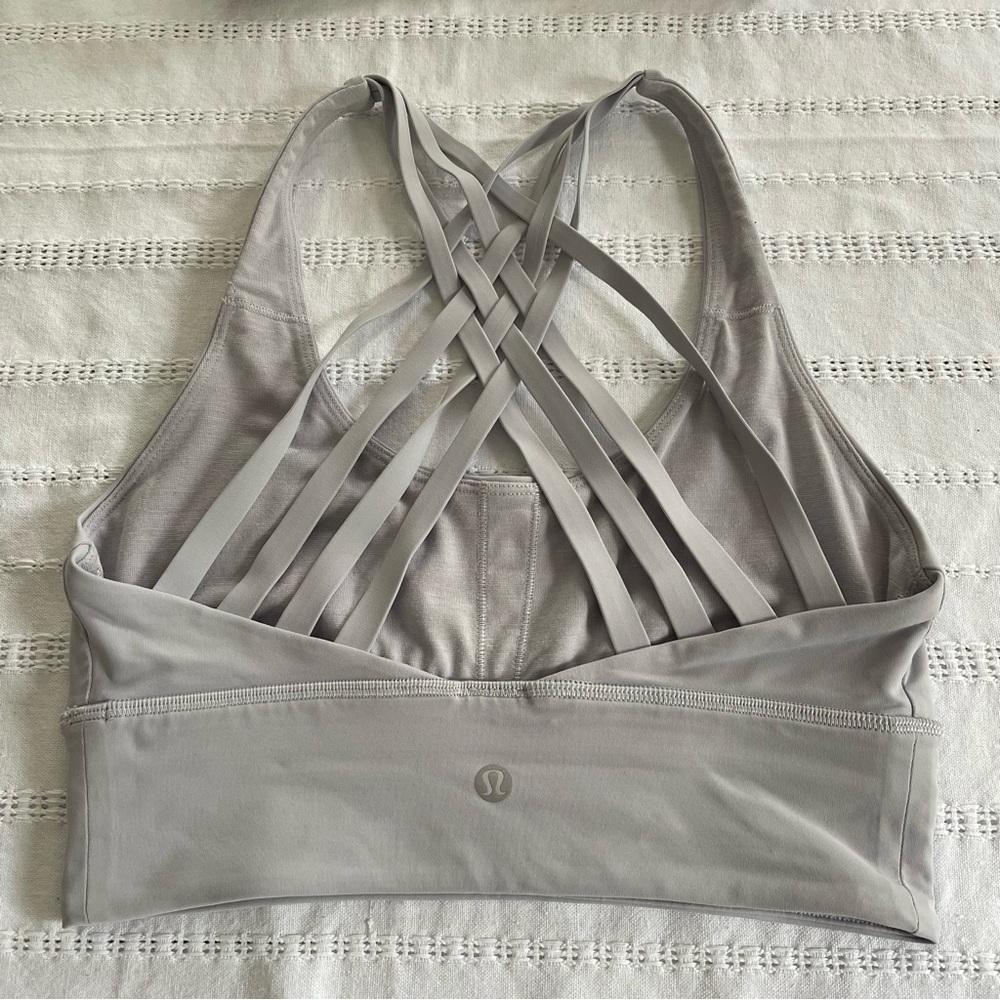 lululemon athletica Free To Be Gray Sports Bra size 4